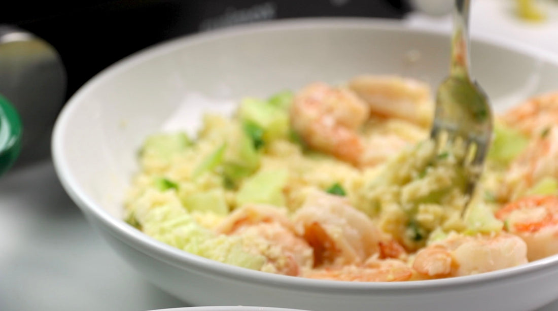 Shrimp and Cauliflower Grits